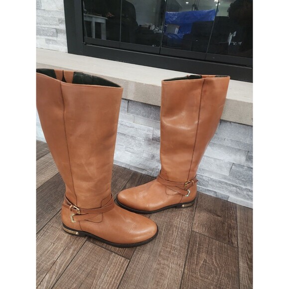 Ralph Lauren Jakayla tall Riding boots womens size 7.5B Brown - Picture 1 of 12